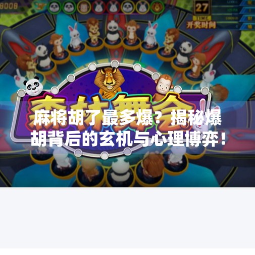 麻将胡了最多爆?揭秘爆胡背后的玄机与心理博弈! 麻将胡了最多爆?揭秘爆胡背后的玄机与心理博弈!