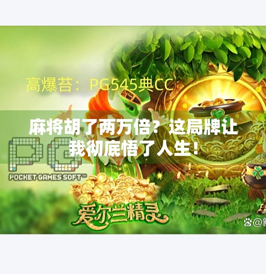 麻将胡了两万倍?这局牌让我彻底悟了人生! 麻将胡了两万倍?这局牌让我彻底悟了人生!