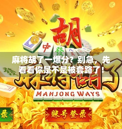 麻将胡了一爆分？别急，先看看你是不是被套路了！