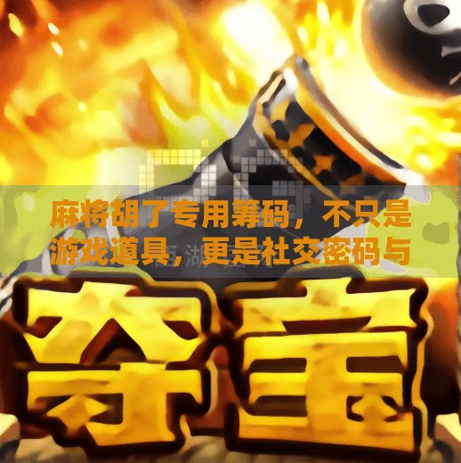 麻将胡了专用筹码,不只是游戏道具,更是社交密码与情感载体 麻将胡了专用筹码,不只是游戏道具,更是社交密码与情感载体