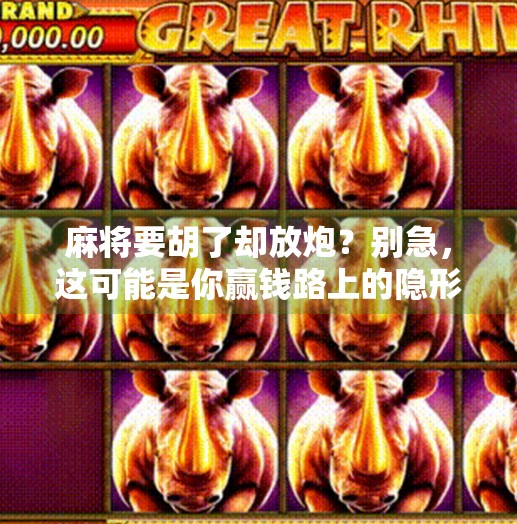 麻将要胡了却放炮？别急，这可能是你赢钱路上的隐形陷阱！