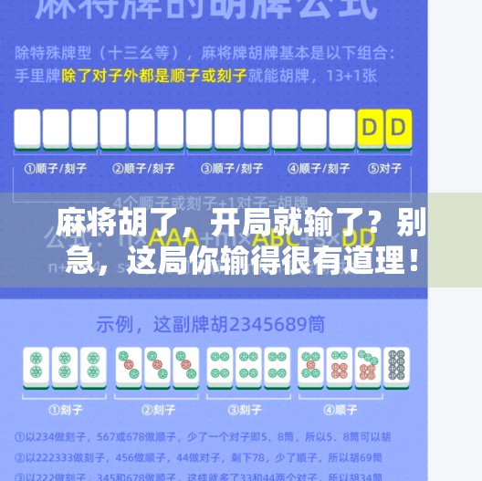 麻将胡了，开局就输了？别急，这局你输得很有道理！